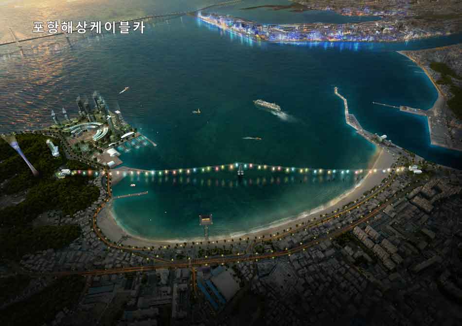 포항해상케이블카 조감도 이미지